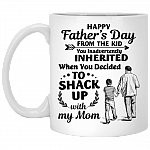 Happy Fathers Day From The Kid You Inadvertently Inherited Ceramic Coffee Mug - Fathers Day Gift