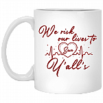 We Risk Our Lives To Save Y'all's Coffee Mug - Beer Stein - Water Bottle