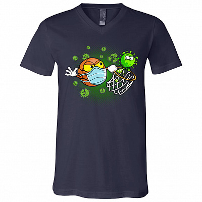 Funny Basketball Slam Dunk Ball T-Shirt - Stay At Home Baketball Lover Shirt