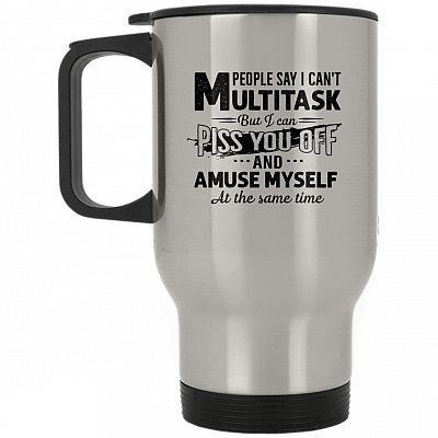 14 oz. Silver Travel Mug