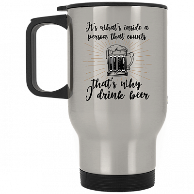 14 oz. Silver Travel Mug