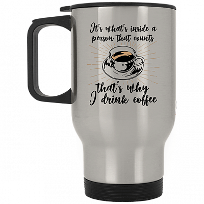 14 oz. Silver Travel Mug