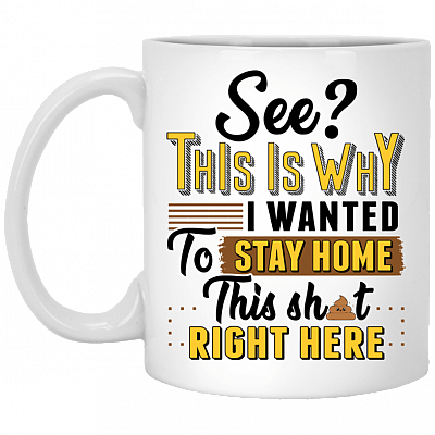 See This Is Why I Wanted To Stay Home This Shit Right Here Coffee Mug - Beer Stein - Water Bottle