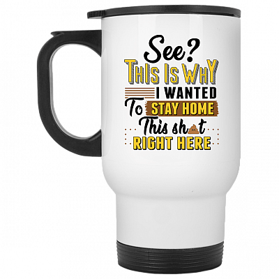 14 oz. White Travel Mug
