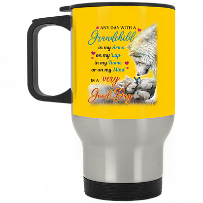 14 oz. Silver Travel Mug