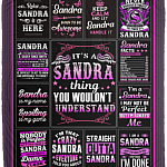It's A Sandra Thing You Wouldn't Understand Fleece Blanket - Premium Sherpa Blanket - Woven Blanket