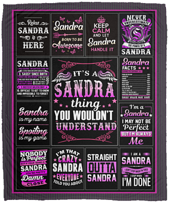 It's A Sandra Thing You Wouldn't Understand Fleece Blanket - Premium Sherpa Blanket - Woven Blanket