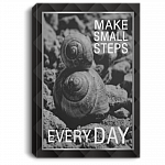 Make Small Steps Everyday Gallery Wrapped Framed Canvas Prints  - Motivational Quotes Home Decor Wall Art