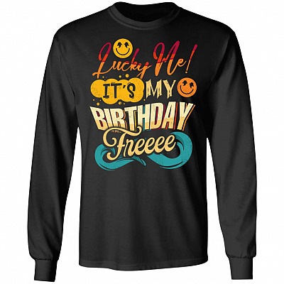 Kanye Lucky Me It's My Birth­day West Graph­ic Hoodie Sweat­shirt Long Sleeve Shirt