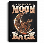 CubeBik I Love You To The Moon And Back Framed Canvas - Unframed Poster - To My Daughter Wall Art Decoration