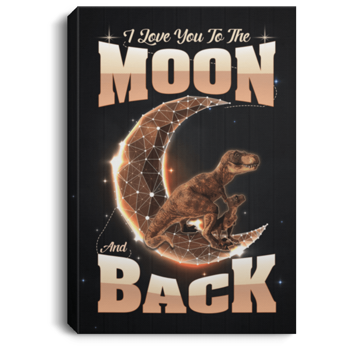 CubeBik I Love You To The Moon And Back Framed Canvas - Unframed Poster - To My Daughter Wall Art Decoration