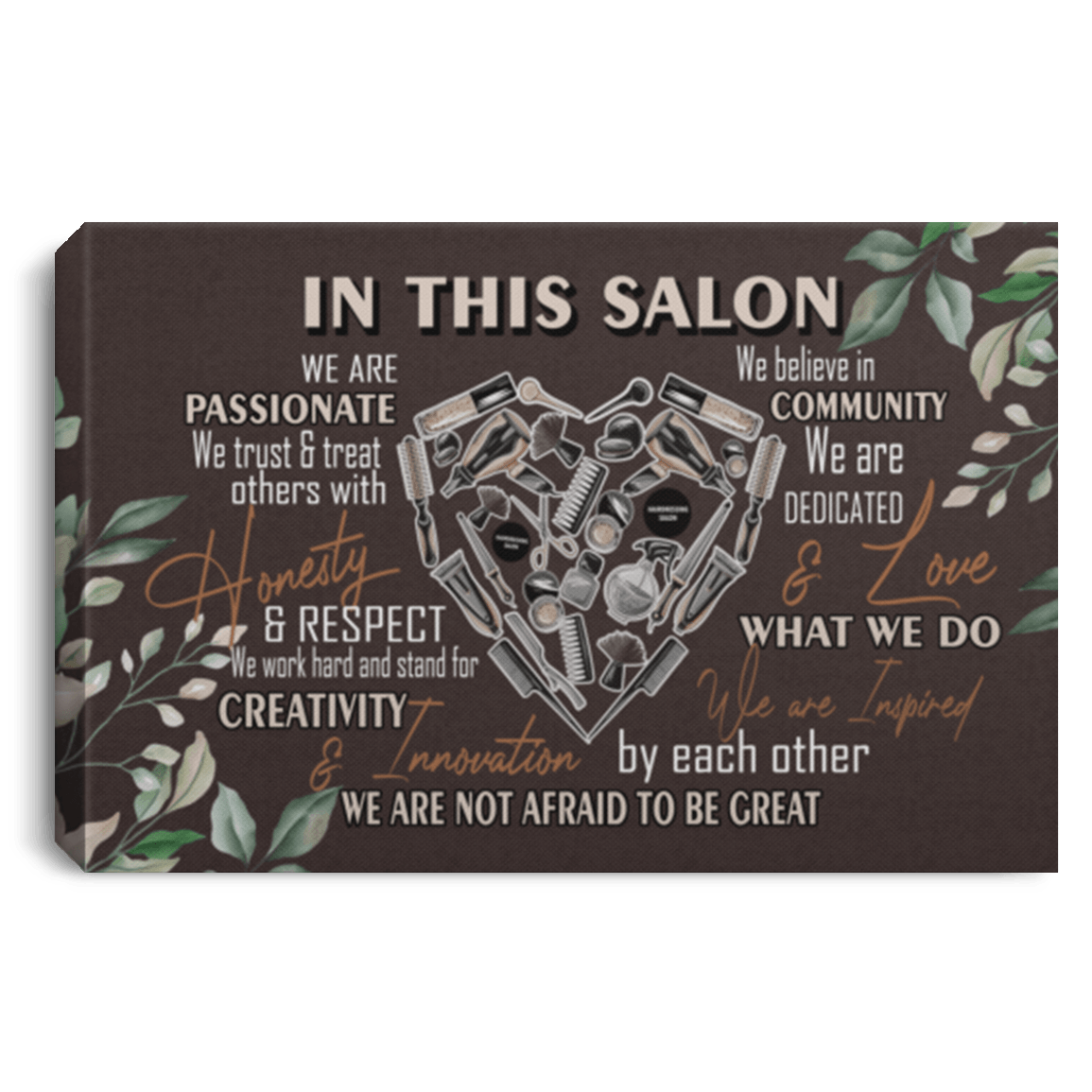 CubeBik In This Salon We Are Not Afraid To Be Great Gallery Wrapped Framed Canvas Unframed Poster - Decor Wall Art CubeBik In This Salon We Are Not Afraid To Be Great Gallery Wrapped Framed Canvas Unframed Poster - Decor Wall Art