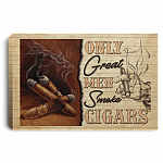 CubeBik Only Great Men Smoke Cigars Gallery Wrapped Framed Canvas Prints - Unframed Poster - Home Decor Wall Art CubeBik Only Great Men Smoke Cigars Gallery Wrapped Framed Canvas Prints - Unframed Poster - Home Decor Wall Art
