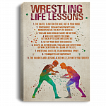CubeBik Wrestling Life Lessons The Battle Is Not On The Mat But In Your Mind Framed Canvas Prints - Unframed Poster