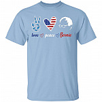 CubeBik Love Peace Bernie Feel the Bern Vote for Bernie 2020 T-Shirt