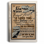 CubeBik To My Son Never Forget That I Love You Dinosaur Framed Canvas - Unframed Poster - Home Decor Wall Art