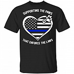 CubeBik Supporting The Paw-s That En-force The Laws T-Shirt - Police Dog Shirt