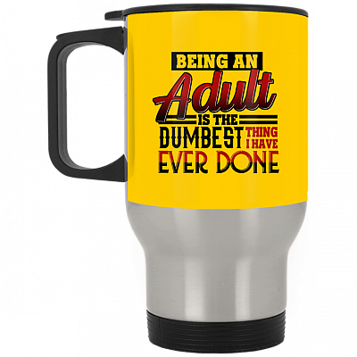 14 oz. Silver Travel Mug