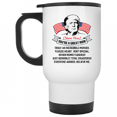 14 oz. White Travel Mug