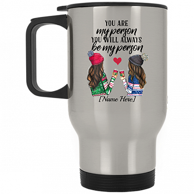 14 oz. Silver Travel Mug