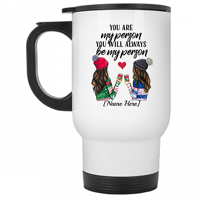 14 oz. White Travel Mug