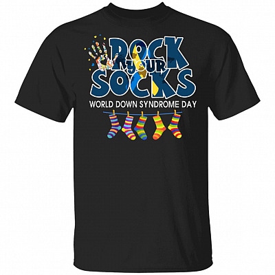CubeBik Rock Your Socks World Down Syndrome Awareness Day Trisomy 21 T-Shirt