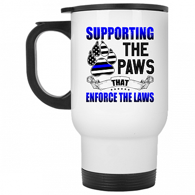 14 oz. White Travel Mug