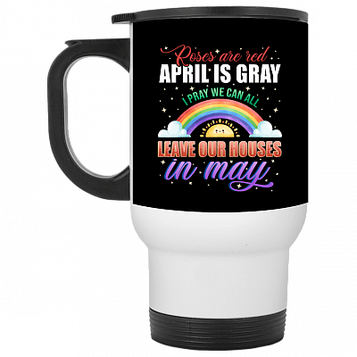 14 oz. White Travel Mug