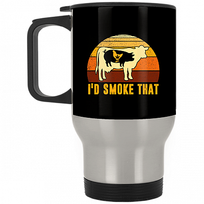 14 oz. Silver Travel Mug