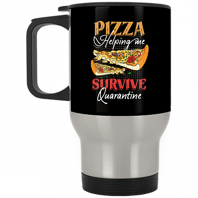 14 oz. Silver Travel Mug