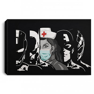 Not All Heroes Wear Capes Wrapped Framed Canvas Unframed Poster - True Hero Wear Scrubs Strong Nurse Wall Art