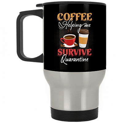 14 oz. Silver Travel Mug