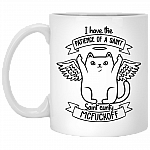 I Have the Patience of a Saint - Saint Cunty Mcfuckoff Ceramic Coffee Mug - Beer Stein - Water Bottle, White, 11 oz. White Mug