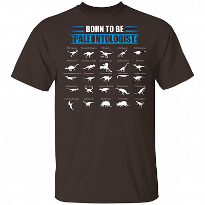 Born to Be Paleontologist Forced to Go School 2 Sided Kid T-Shirt