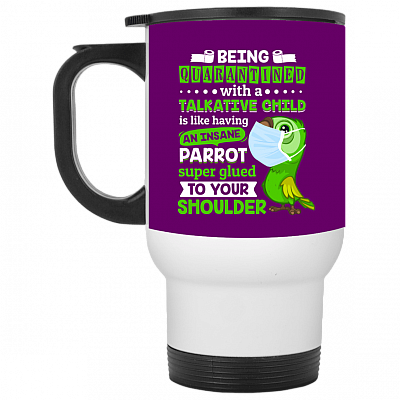 14 oz. White Travel Mug