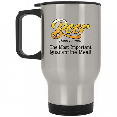 14 oz. Silver Travel Mug