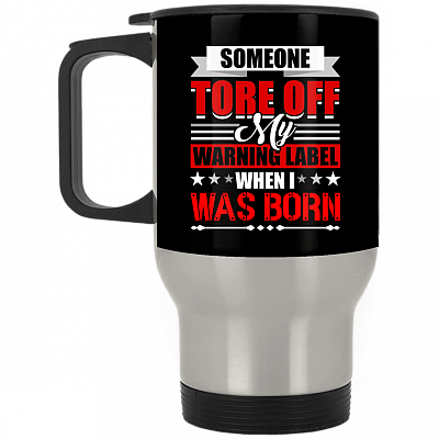 14 oz. Silver Travel Mug