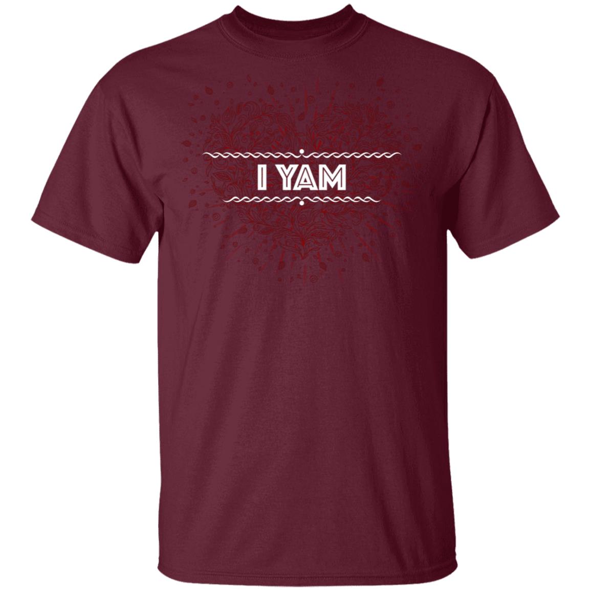I Yam Couples - She's My Sweet Potato T-Shirt - Love You Forever Tee, Maroon, Unisex T-Shirt