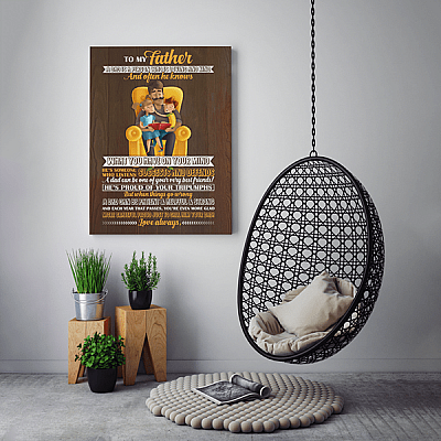 Alternative view of Personalized to My Father a Dad Is a Person Who Is Loving and Kind - Father's Day Gifts Canvas Prints - Unframed Poster