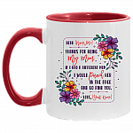 Personalized Thanks for Being My Mom If I Have a Different Mom Accent Mug, White/Red, 11 oz. Accent Mug