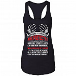 These Titties are Protected by A Skinny White Guy Born in February Tank Top - Racerback Tank Shirt, Black, Ladies Racerback Tank