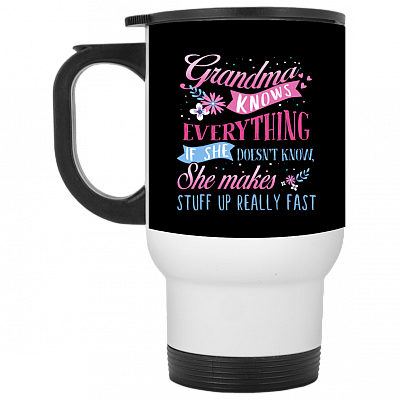 14 oz. White Travel Mug