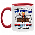 Accent MUG Template (Official), White/Red, 11 oz. Accent Mug