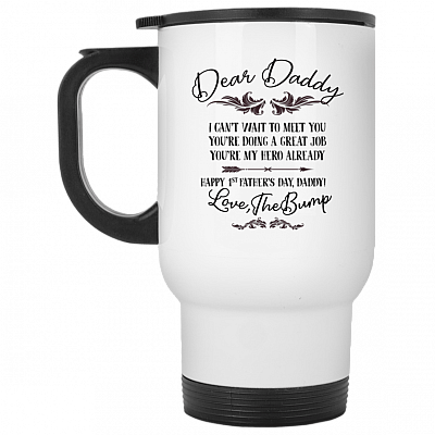 14 oz. White Travel Mug