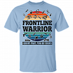 Frontline Warrior - I Do My Parts - You Do Yours T-Shirt - V Neck, Light Blue, Unisex T-Shirt