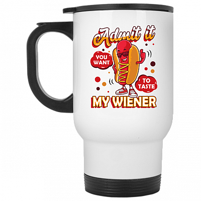 14 oz. White Travel Mug