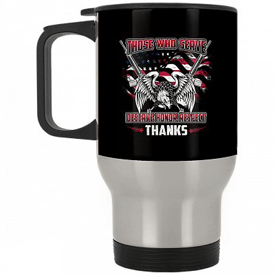 14 oz. Silver Travel Mug