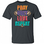 Pray Obeyyy Love Repeattt - Christian T-Shirt, Dark Heather, Unisex T-Shirt