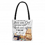 Once Upon A Time There Was A Girl Who Really Loved Books and Sewing All Over Print Tote Bag - Shoulder Bag