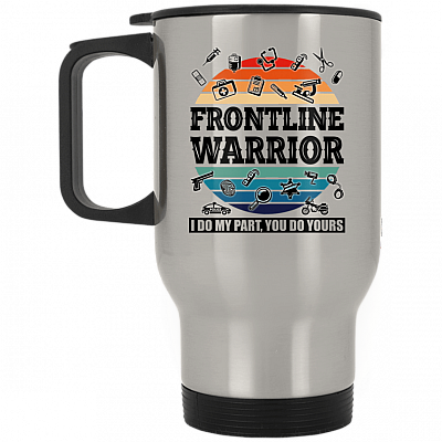 14 oz. Silver Travel Mug